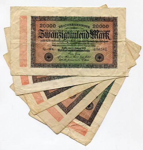 Ancien billet allemand 1923 - , 20