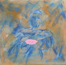 perspective homme nu, peinture