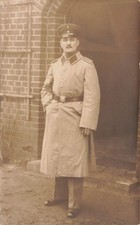 Carte-Photo 1.WK Allemand Soldat Patte D'Épaule 2 Photographe Lorenz Ahlbeck