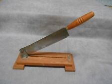 Coupe Pain traditionnel Vintage en BOIS et lame Inox Trancheur