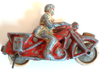 QUIRALU     MOTARD    MÉTAL  ALU    Lg 9,5 cm   ÉTAT DE JEU