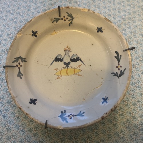 Assiette ancienne motif - ancienne, au