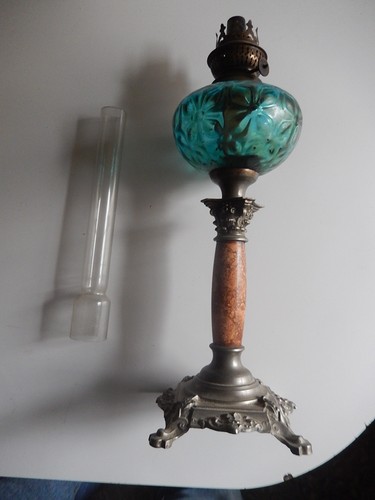 Lampe pétrole verre - pétrole,