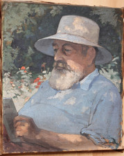 Tableau impressionniste HST "Le Liseur" Maurice  DECAMPS  (1892-1953) France