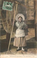 CPA animée Folklore BOULOGNE-sur-MER - Une Boulonnaise (1908)