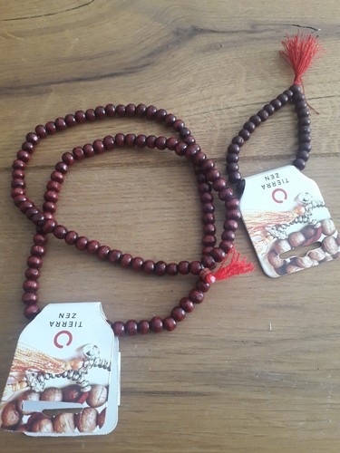 Collier mala tibétain bois - tibétain,