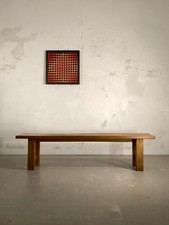 1950 BANC TABLE BASSE MODERNISTE CONSTRUCTIVISTE BRUTALIST Chapo Perriand Regain