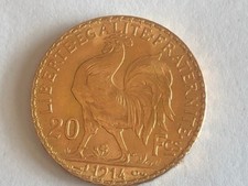 Pièce en or de 20 francs coq