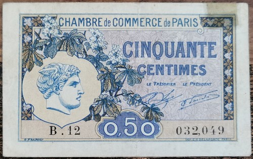 Billet centimes chambre de - 50,