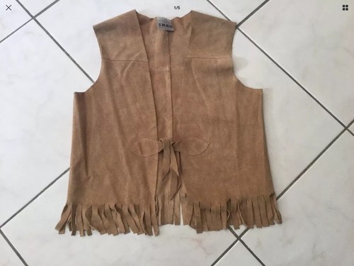 Gilet velours cuir ikks - cuir,
