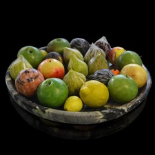 Sculpture table fruits - sculpture,