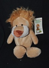 Peluche doudou bouillotte lion L.Dake en Zn noyaux de cerise 30 cm 100% NEUF