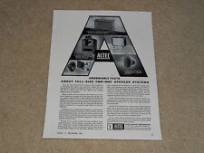 Altec A-7 Voix De Le Cinéma, 605a, 838a, 831a Haut Parleur Ad, 1961, 1 Page