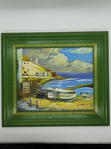 Tableau marine vintage signé - tableau,