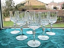 6 verres a vin rouge cristal