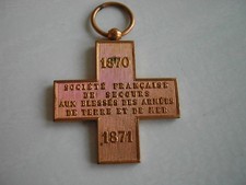 Médaille dorée 1870-1871 Société française de secours aux blessés des armées