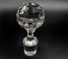 Ancien bouchon carafe flacon Facettes Cristal H 9,2 cm  TBE