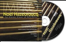 CD CARTONNE CARDSLEEVE NOEL HAZEBROUCQ IMPRO 13T GRANDES ORGUES DE SAINT DONAT 