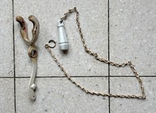 poignée tirette de chasse d'eau ancien céramique porcelaine + chaine + mecanisme