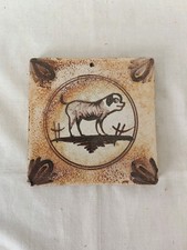 Carreau Faïence XIXeme Chien