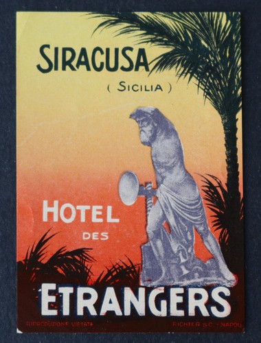 Ancienne étiquette hotel des - étiquette,