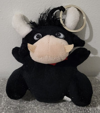 Porte Clé Taureau Espagnol Peluche Noir Hauteur 10cm Largeur 10cm