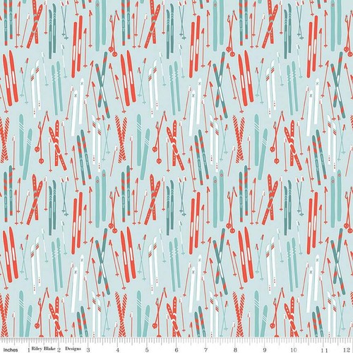 Fat quarter riley - riley, "ski