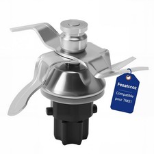 Compatible Pour Thermomix TM31 Tranchante En Acier Inoxydable Avec Bague d'Ét...