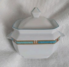 Sucrier porcelaine LIMOGES LETANG ET REMY modéle TULUM bleu