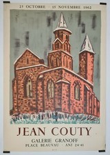 Couty Jean Galerie Granoff 1962 Affiche Originale Exposition Religion
