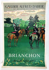 Affiche Lithographie « Maurice Brianchon » Galerie Alfred Daber, Mourlot, 1954
