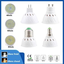 LED Bulb 5W8W10W E27 E14 Gu10 MR16 COB Blanc Froid Chaud Ampoule 220V