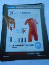 Publicité 2009 Advert Decathlon imaginons les sports de demain Shorty Kloupi
