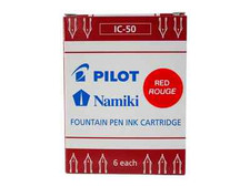 Boite de 6 cartouches encre NAMIKI PILOT CAPLESS Rouge