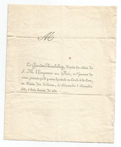 Invitation empereur - invitation, l'empereur