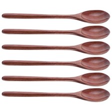  Lot de 6 cuillères en bois pour la cuisine : cuillères japonaises, cuillères à