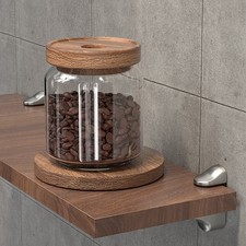 Lot de 1 support d'étagère en verre réglable pour étagères et présentoirs