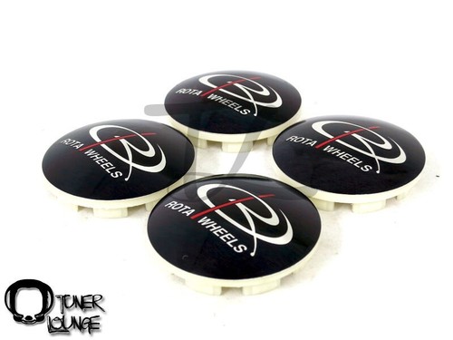 Rota wheels center caps black - rota,
