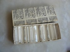 12 porte couteaux en cristal au plomb taille, 24% PBO, triangulaire Vintage