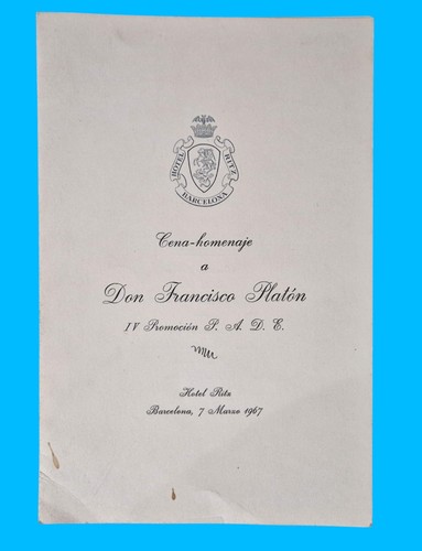 Menu hôtel ritz barcelone - menu,