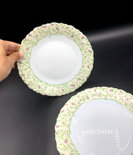 Lot de 2 assiettes Luminarc vintage décor floral