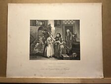 HARLOT'S PROGRESS CARICATURE 1833 WILLIAM HOGARTH GRAVURE ANCIENNE ACIER 25