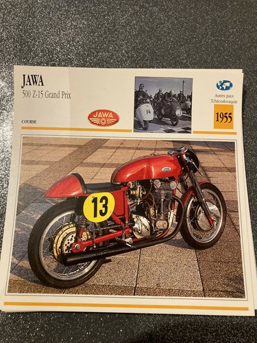 Carte fiche moto collection - moto,