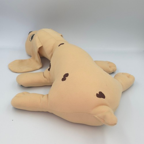 Ancienne peluche chien blanc - ancienne,