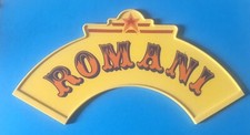 Playmobil détail  pièce de rechange cirque Romani : 1 Plaque Nom Romani