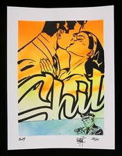 KEYMI sérigraphie signée Shit +sticker Banksy,Shepard Fairey,hopare,jonone,dface