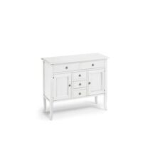 Commode Dressoir Blanc Matt 2 Portes 4 Tiroirs Art Pauvre Classique
