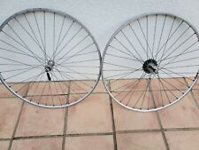 paire d'ancienne roue de vélo 700c attache rapide Simplex, vintage