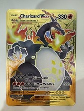 CARTE POKÉMON EN MÉTAL DORÉ