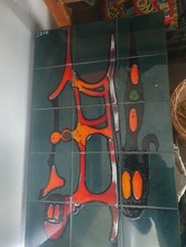 Table basse en céramique signée Adri 1960, modèle Dalias. Vallauris.